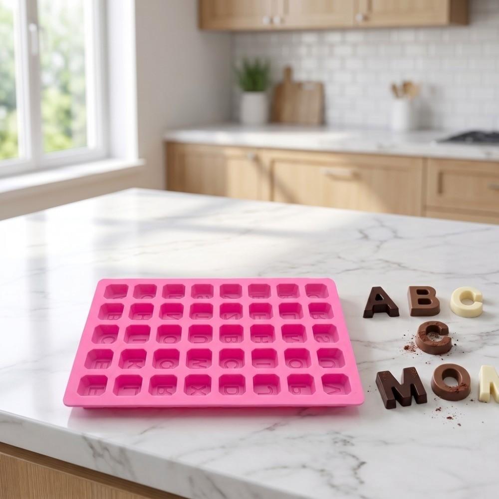 Non Stick Letter Chocolate Mold 48 Cavity Ice Cube Tray  Home Baking Kitchen DIY