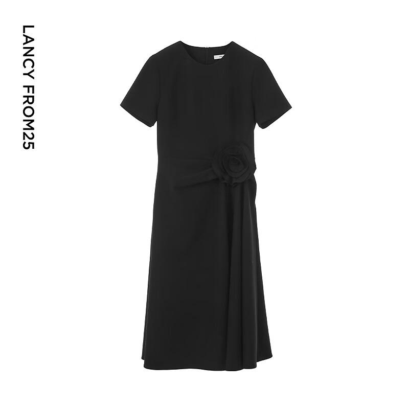 Langzi A-Line Round Neck Midi Dress