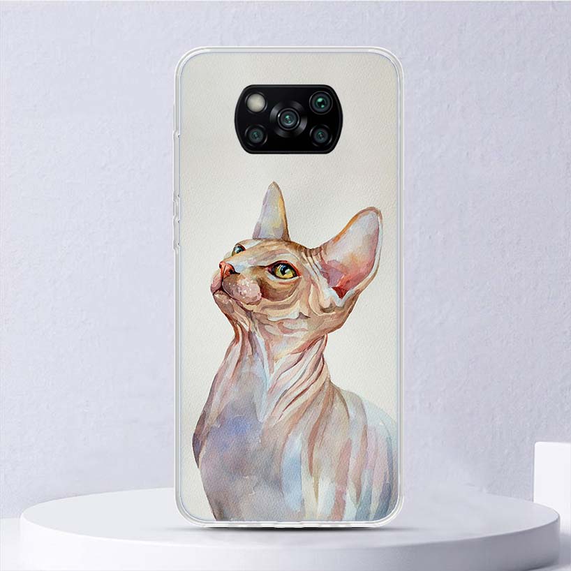 Lavaza Sphynx Sphinx Cat Soft Case For Xiaomi Poco X7 X6 X5 X4 X3 Nfc F6 F5 Pro Phone Cover F4 Gt F3 F2 F1 M5S M4 M3 M5 Funda Co