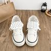Fresh Women Canvas Shoes High Flat Canvas Sneakers Lace Up Student Black Sport Shoes Pink Girls Shoe Summer