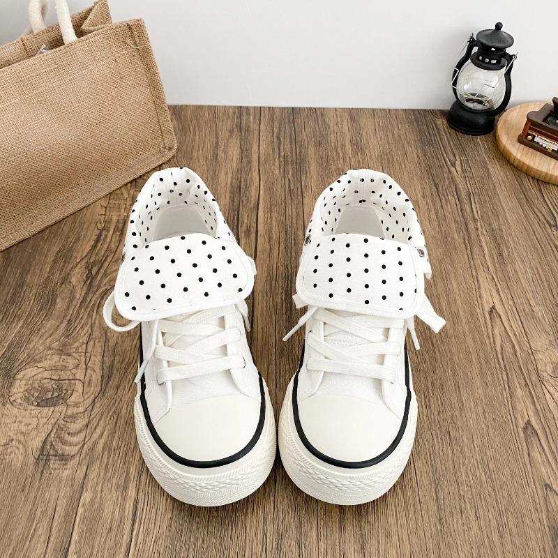Fresh Women Canvas Shoes High Flat Canvas Sneakers Lace Up Student Black Sport Shoes Pink Girls Shoe Summer