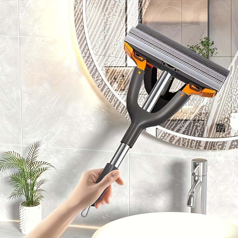 Handheld Sponge Mop Portable Lightweight Wet Mop For Floor Cleaning Adjustable Mopping Posture Mop With Self-Extrusion Feature