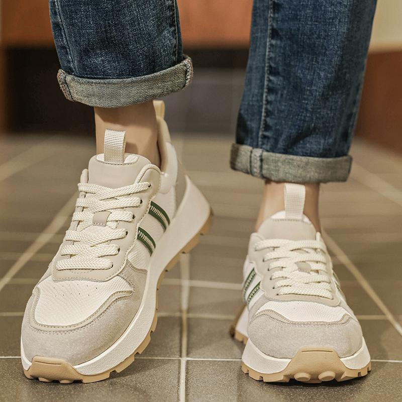 Fashion Ultra Fiber Leather Mens Sneakers Stylish Casual Shoes Non-Slip Outdoor Walking Shoes Leisure Walk Man Treking Footwear Trainers