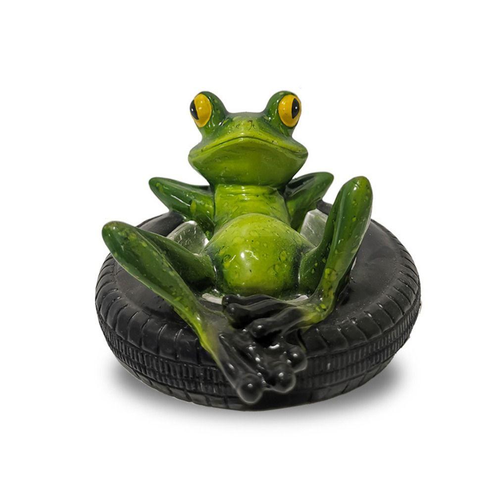 Waterproof Frog Sculpture Resin Material Floating Frog Ornament Decorative Frog Statue Fish Tank