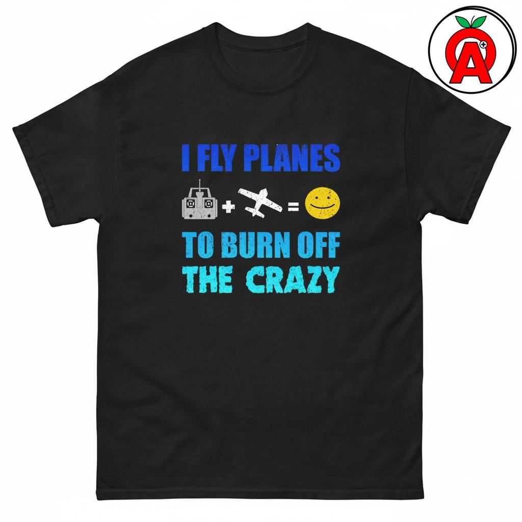 RC Plane Graphic Tee, Pilot Classic Cotton Shirt, Aviation Casual Top, Remote Control Crew Neck Tee, Hobby Unisex Shirt