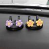 360° Rotating Purple Flower Car Phone Holder - ABS Material, Non-Slip Base with Floral Design for Dashboard Mount, Compatible with Smartphones