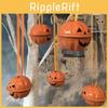 Delightful Metal Pumpkin Bells In Orange For Festive Halloween Decorations