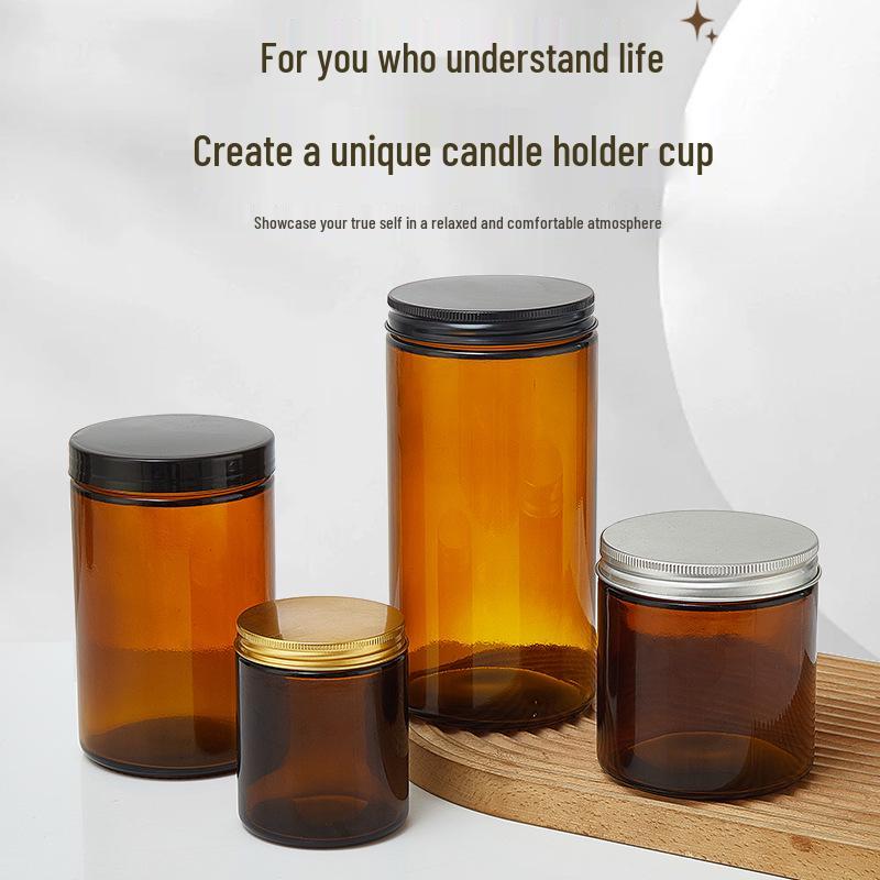 New Tea-Colored Thick Glass Light-Blocking Brown Wide-Mouth Soil Sampling and Dispensing Bottle