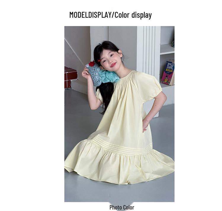 Vestido de Verano de Algodón Estilo Coreano para Niñas Pequeñas 2026