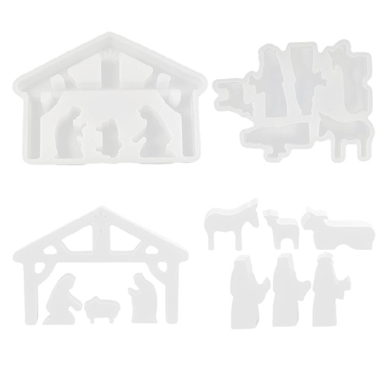 Religious Themed Resin Silicone Mould for Epoxy Resin Christmas Decoration Chocolate Fondant Molds for Desserts Candy 1