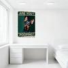 Vintage Green Background Metal Tin Sign 'ARE YOU POOPING?' with Doberman Dog Design Rustic Aged Warning Sign for Home Bar Cafe M