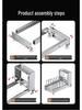 Extendable Stainless Steel Cookware Storage Rack for Kitchen Shelves and Under Sink Cabinets
