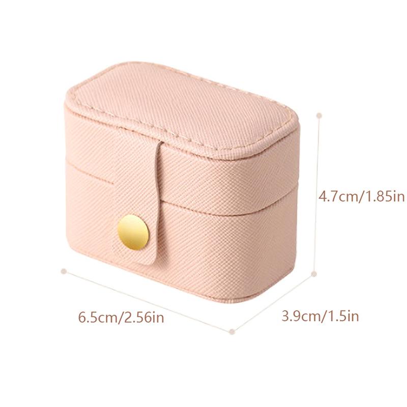 Kleines Reise-Schmucketui, tragbare Ohrring-Organizer-Box, Leder-Aufbewahrungsetui
