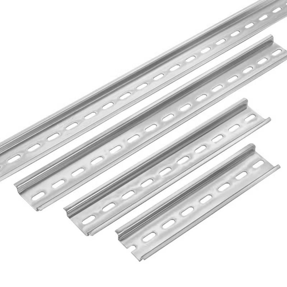 Aluminum DIN Rail Universal Type Terminal Blocks Durable Slotted Guide  Electrical Installation