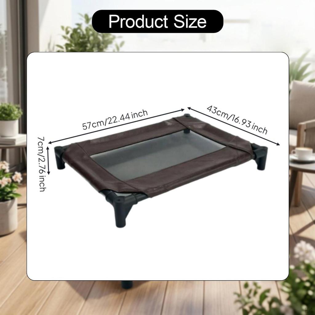 Bed PU Leather Non Slip Feet Detachable Breathable Pet Cot for Small Dogs Bedroom