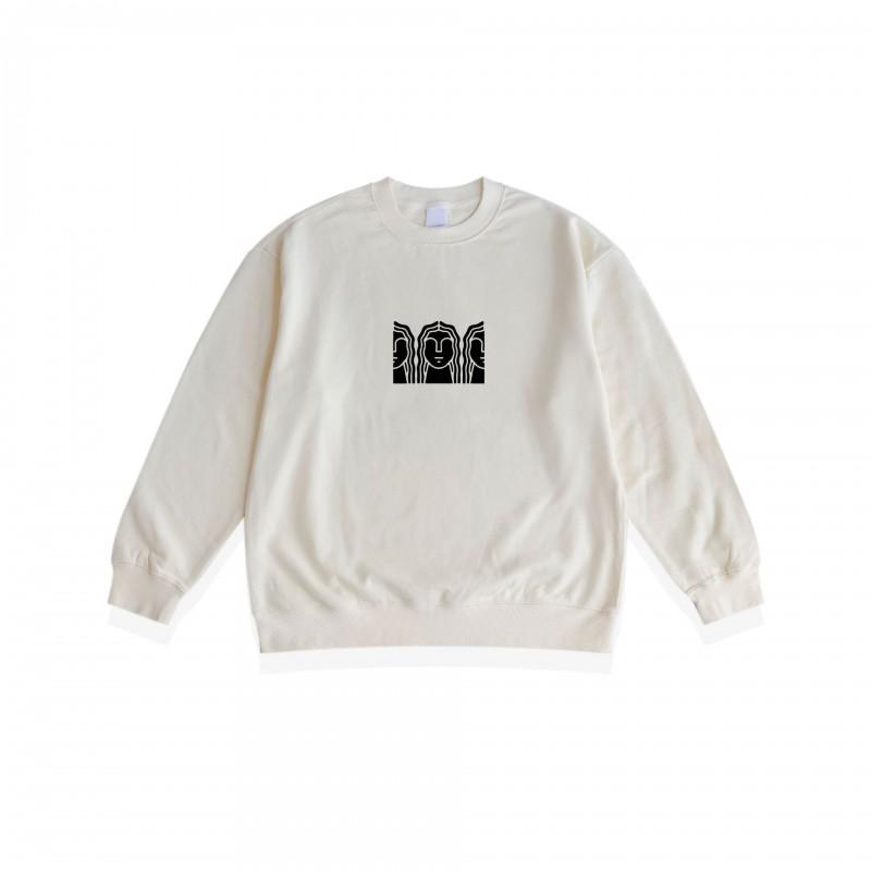 Unisex Vintage Print Hoodie Loose Fit Cotton Sweatshirt Casual Wear
