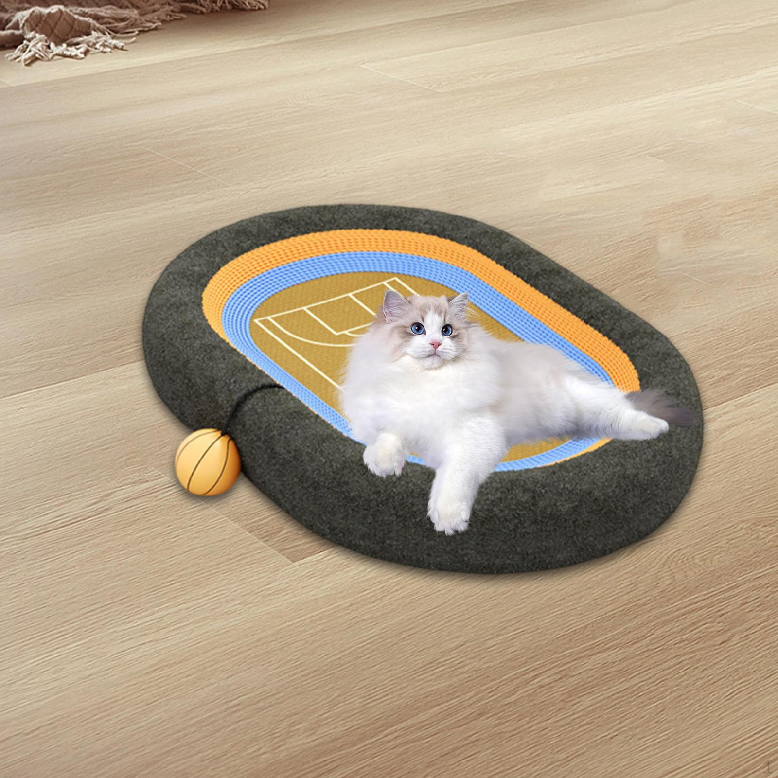 

Breathable Sisal Cat Bed Scratcher with Ball Toy Anti-Slip Comfortable for Relaxing Play Furniture Basketball