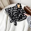 Retro Cotton And Linen Herringbone Pattern Small Square Scarf Silk Scarf Versatile Square Scarf Belt Silk Scarf Clothing With Neck Scarf