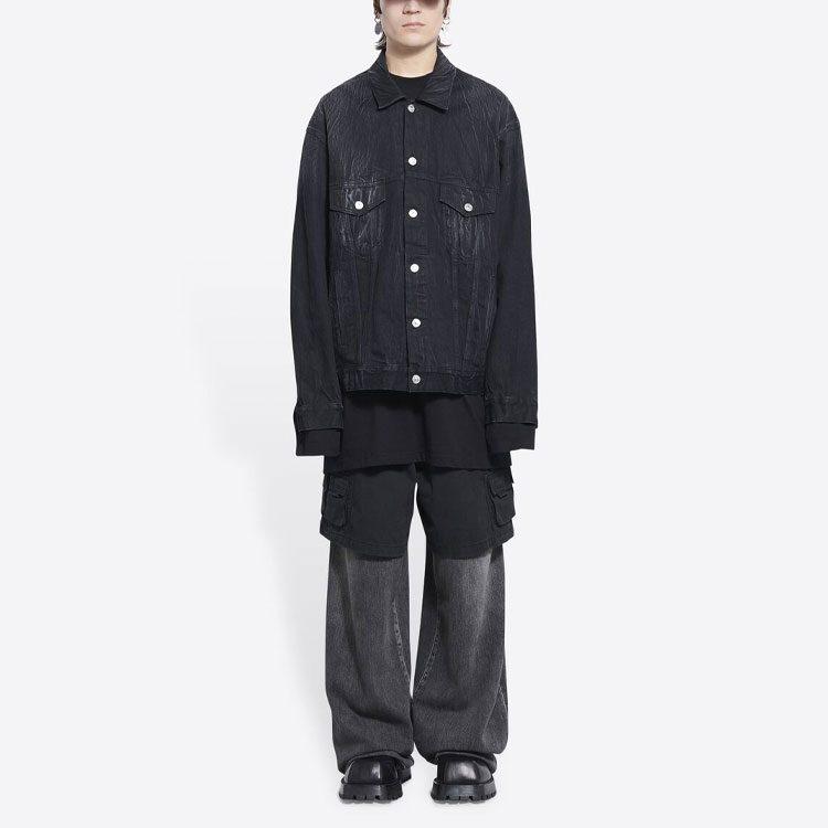 Balenciaga Paris Oversized Denim Jacket 690198TBP479034