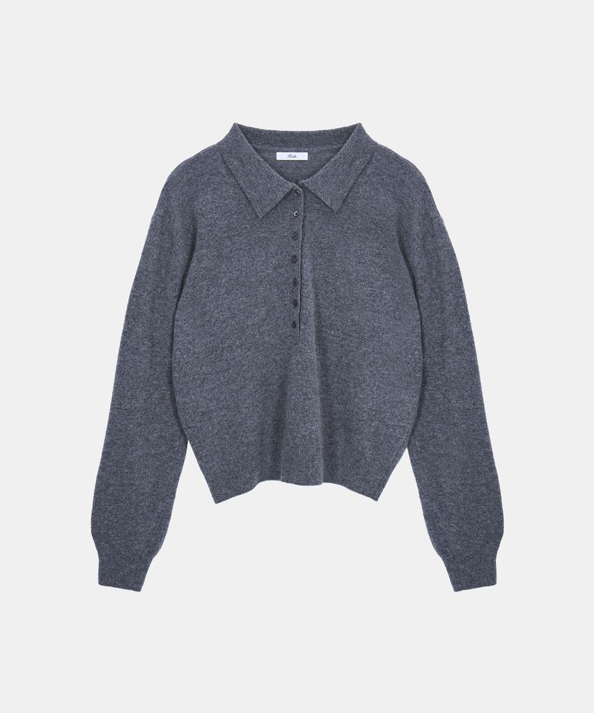 POETSEOUL Tint Collar Knit_Merange Gray