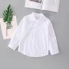 2025 Washable Cotton Lace White Shirt for Girls, Casual Round Neck, Long/Short Sleeves (Medium-Large Sizes)