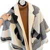 Autumn and winter new double-sided jacquard large square scarf women's versatile imitation cashmere large shawl windproof thickened warm scarf