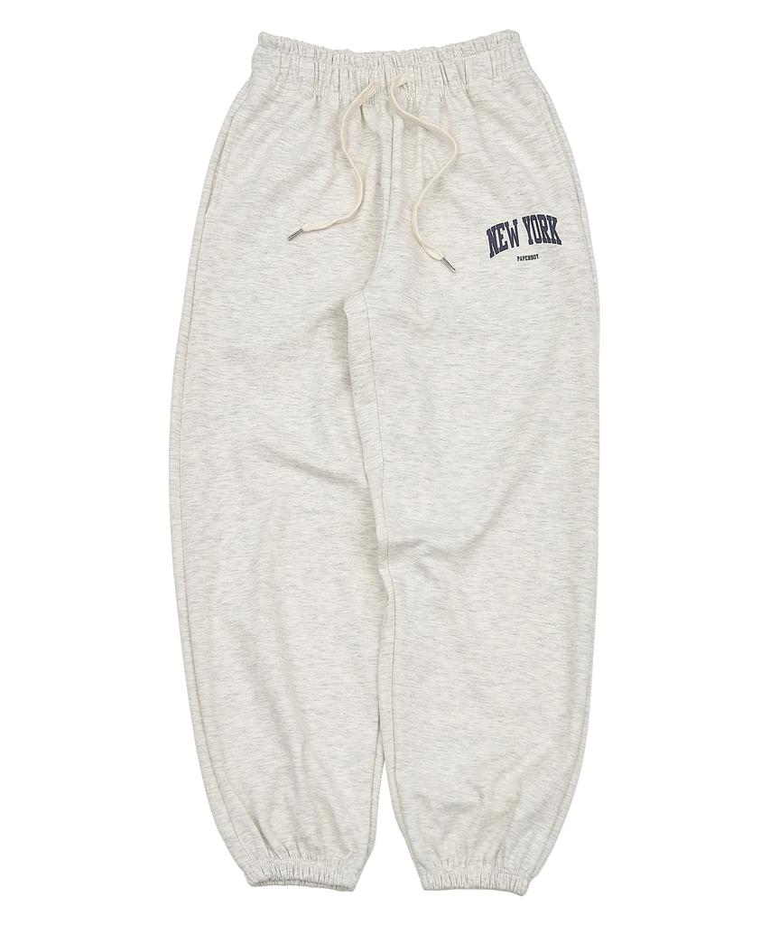 PAPERBOY Basic New York Wide Jogger Pants - Navy (Type B)