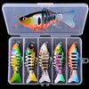 5ks Sinking Wobbler Set Crankbaits Fishing Kit Umělá návnada Hard Lure Swimbait Pike Woblery Pro Bass Fishing Rec.