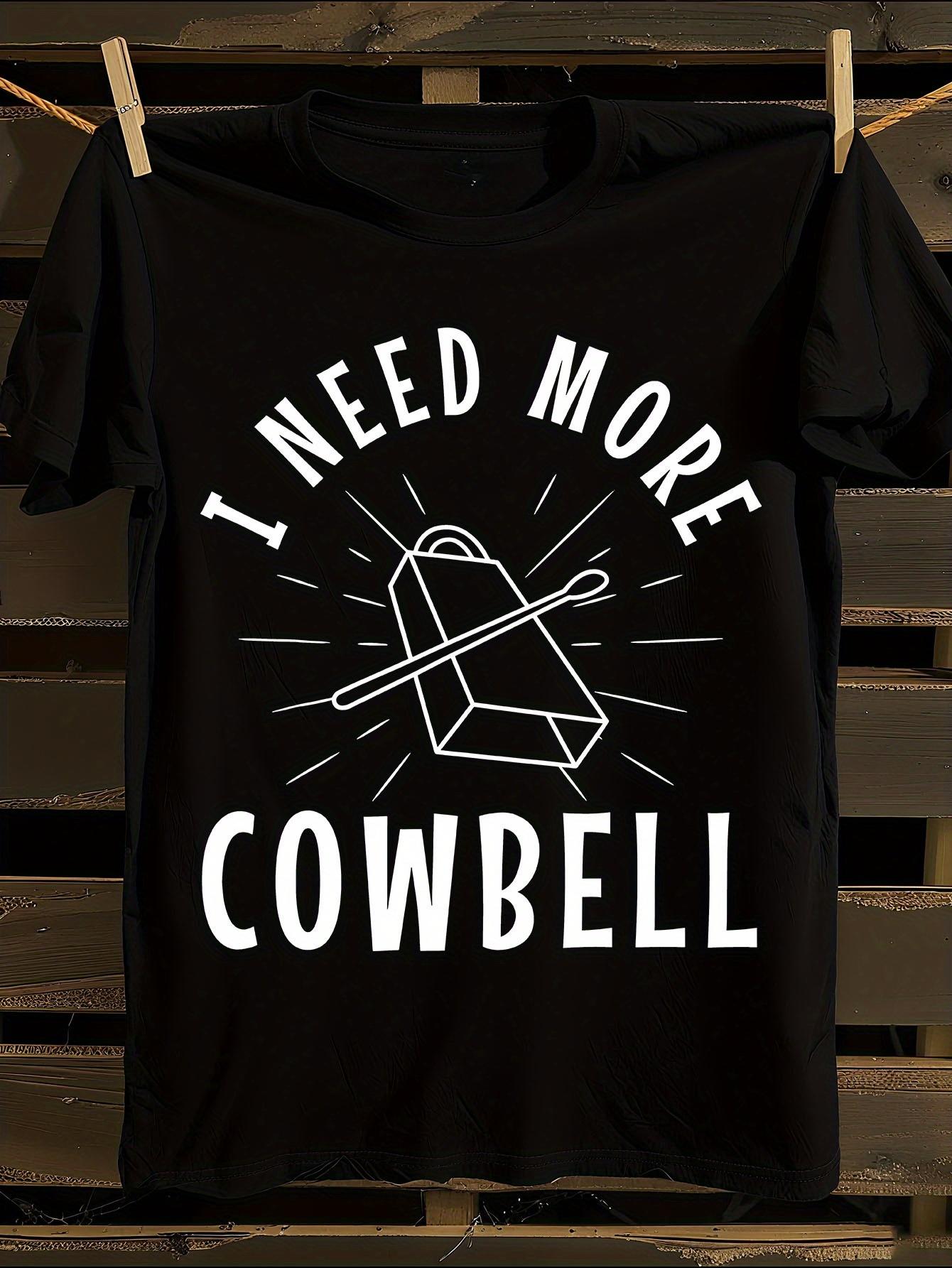 Funny Cowbell Graphic T-shirt L