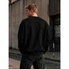 Ein Rock-Handzeichen Teufelsschädel Grafikdruck Herren Rundhals Schwarzes Sweatshirt Langarm. Geeignet für alle Arten von Outdoor-Sportarten und Reisen