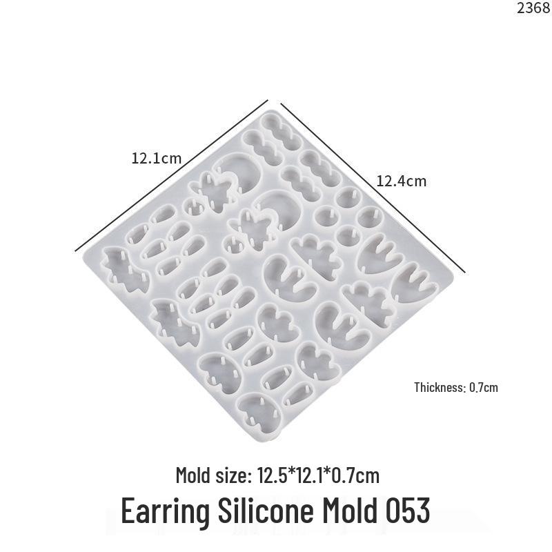 DIY Epoxy Crystal Mold for Earrings, Pendants, and Keychains - Irregular Oval, Water Drop, Arch, Ghost, Mushroom Shapes