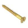 Forgefix Wood Screws, Slotted, Csk, Brass