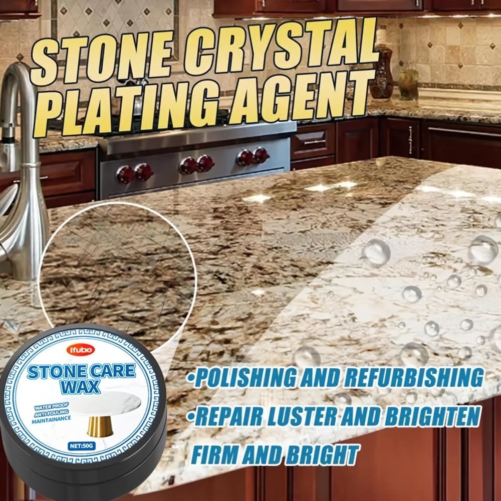 Polishing Wax - Stone Care and Glossy Floor Mat, Ceramic Brick Waterproof Care Wax, Nano Stone Care, Natural Luster, Brightening