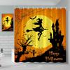 Unframed Halloween Shower Curtain Autumn Pumpkin Farm Cars Maple Leaf Bat Castle Witch Ghost Skeleton Bathroom Decorative Shower