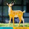Luminous Fiberglass Sika Deer Sculpture for Garden Lawn Decoration