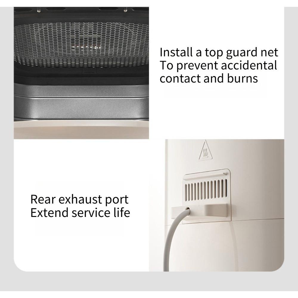 Mijia Air Fryer 5L, No Turn Over Cooking, 6.2" Clear View Window, High Temp Resistant Metal Liner, Multi-Function Air Fryer for Home