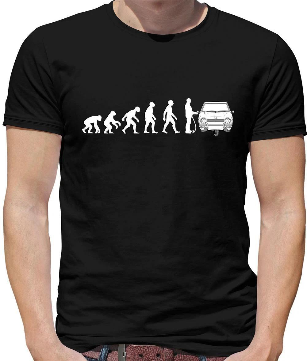 Evolution Of Man Reliant Robin Driver Mens T-Shirt - Del Boy - Rodney - TV - Car 4XL