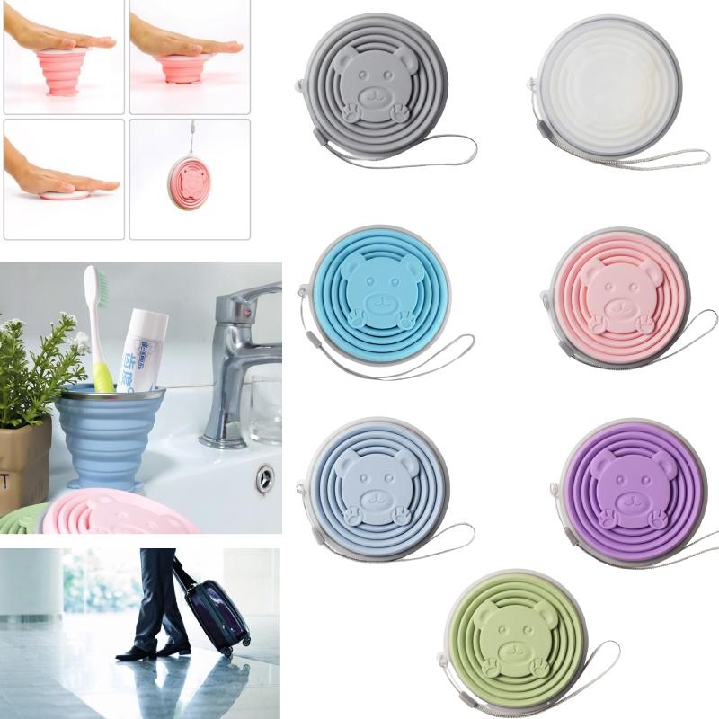Portable Outdoor Travel Collapsible Silicone Cup Candy Colors