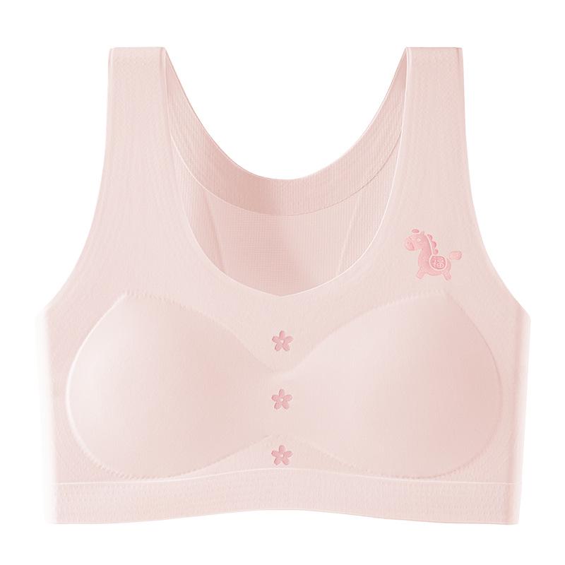 Teen Girls  Fixed Cup Training Bra for Ages 12-16 XXL (125-145 jin) розовый