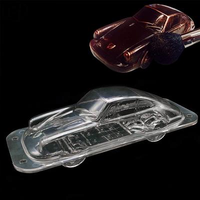 Kunststoff-Automobil-Schokoladenform, 3D-DIY, handgefertigt, Sportwagen, Kuchen, Süßigkeitenform, Fahrzeug, Schokoladenherstellung, Werkzeug, Kuchendekorationsformen