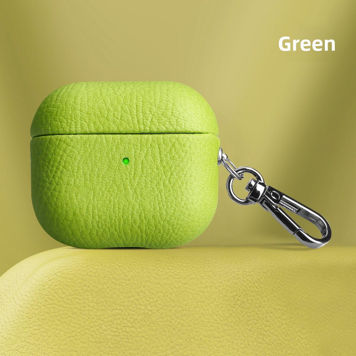 

Подходит для защитного чехла для Bluetooth-гарнитуры Airpodspro3, защитного чехла с рисунком личи для Airpodspro2 airpods4 жёлтый