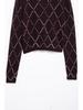2025 Spring Women's Diamond Knit Cardigan Sweater - European & American Street Style Fashion