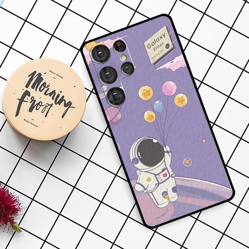 Star Astronaut Cute Case For Samsung Galaxy S21 S22 S23 S24 S25 Ultra S9 S10 S25 Plus S25 FE S20 FE Phone Cover
