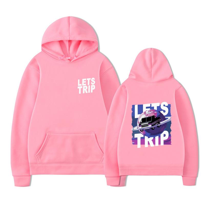 Autumn LETS TRIP Letter Printed Men's Hoodie Y2K Clothes Vintage Fashion Unisex Long Sleeve Pullovers