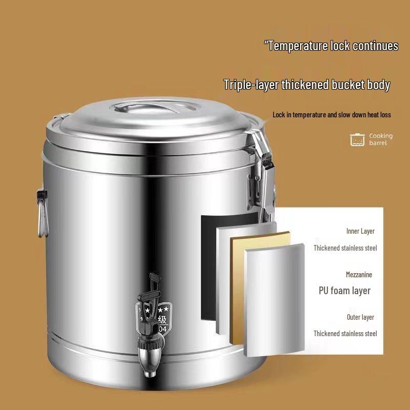 Extra-Dicker Isolierter Eimer mit Großer Kapazität für Reis, Sojamilch, Milchtee, Tofu und Suppe