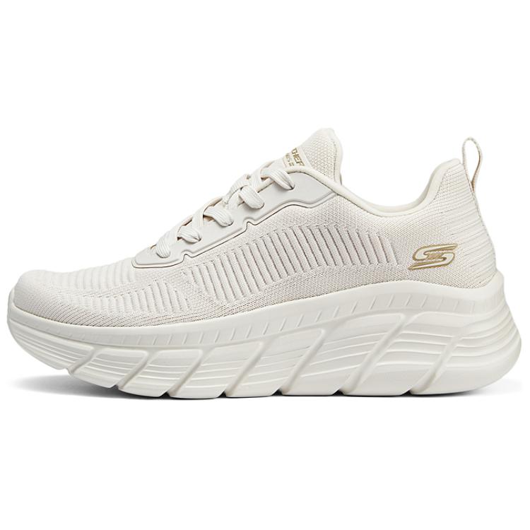 Skechers BOBS B FLEX HI Women White Low Top Casual Shoes 117385-OFWT 35