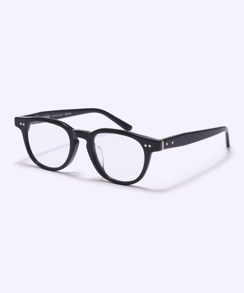 Alloaiweeo [Silverbite] Sbg7604 0909G Acetate Horn-Rimmed Black Eyeglass Frame Blue Light Lens Selection