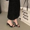 stiletto open-toed slippers women's summer wear 2025 new Korean version fashion sandals fairy style pointed high heels