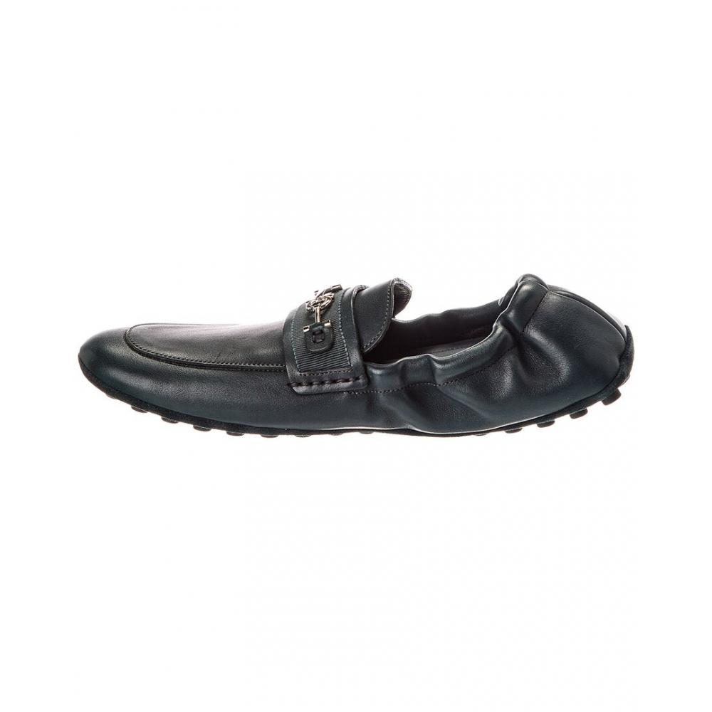 Salvatore Ferragamo Ferragamo Asture Leather Loafer Blue