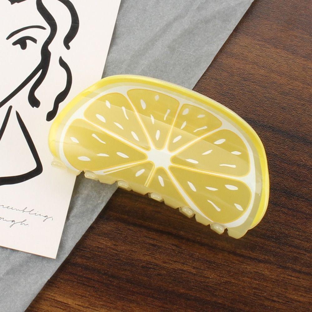 Holder Orange Hairgrips Srawberry Watermelon Fruits Hair Claw Women Shark Clip Korean Hair Clips